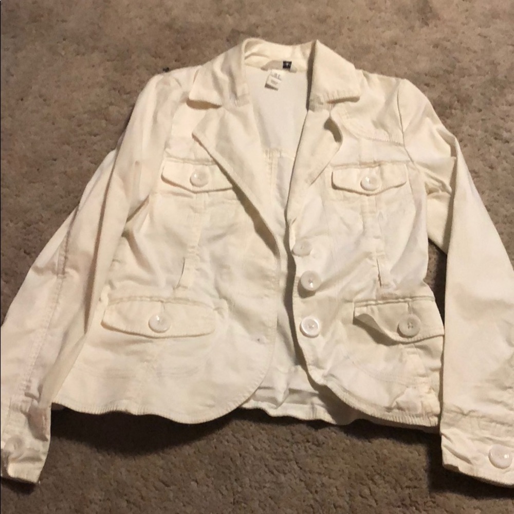White h and m spring jacket